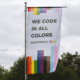 Micromata Regenbogen Flagge We Code in all Colors Pride Nordhessen